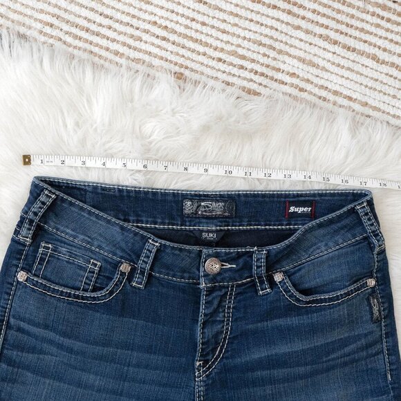 SILVER MID SUKI SKINNY JEANS SUPER STRETCH W33 L 31 - Picture 6 of 9